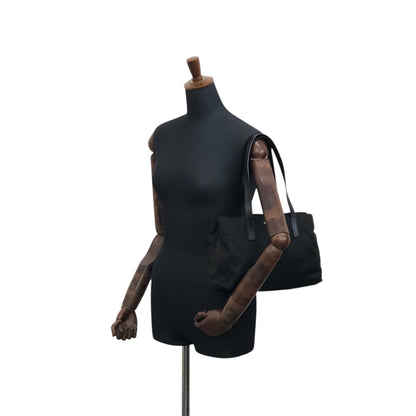 PRADA Tessuto Triangle Logo Totebag Black Vintage m6zub7