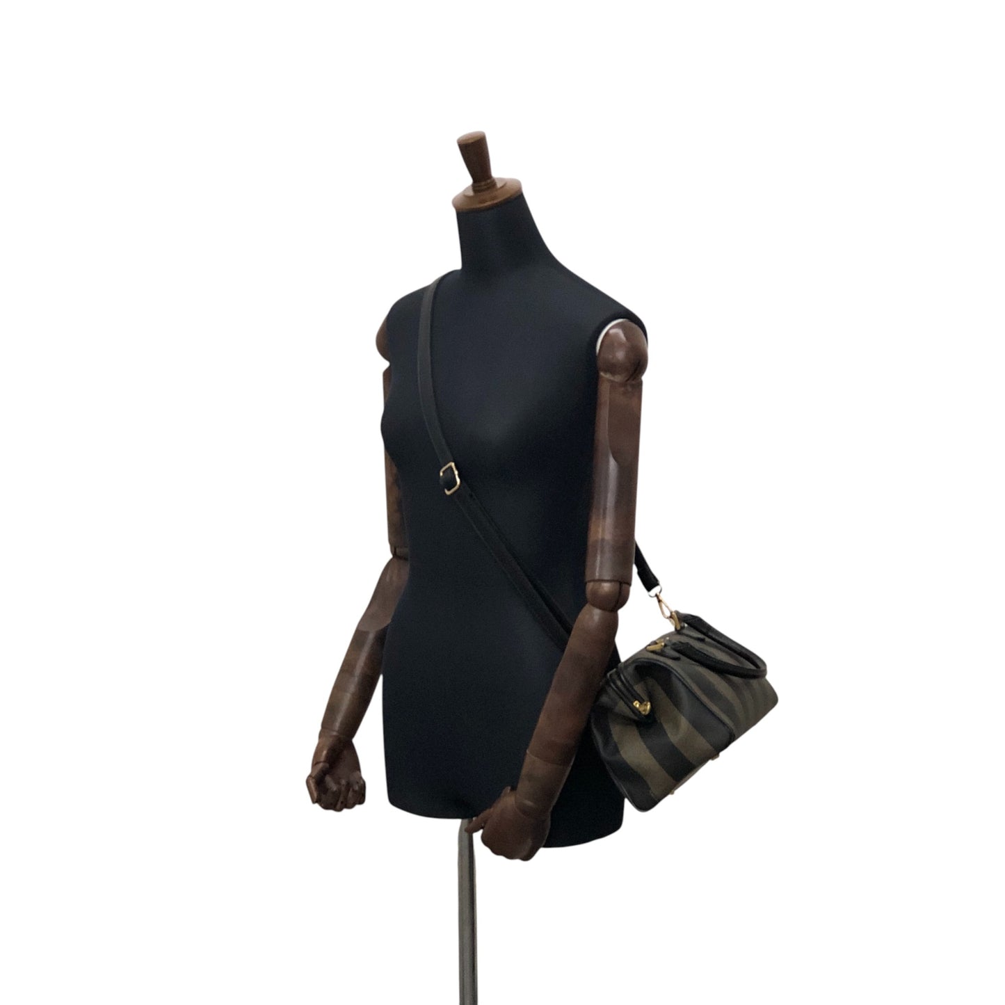 FENDI Pecan Two-way Small Boston bag Shoulder bag Brown Vintage ntzyuv