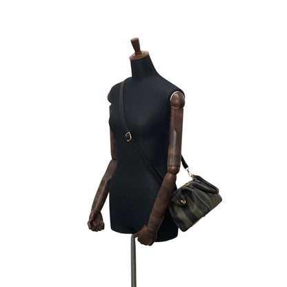 FENDI Pecan Two-way Small Boston bag Shoulder bag Brown Vintage ntzyuv