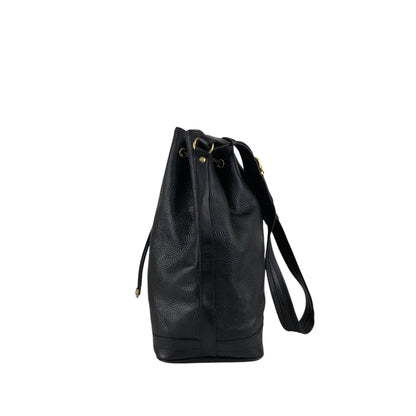 CELINE Blason Drawstring Shoulder bag Black Vintage 6uw6d7