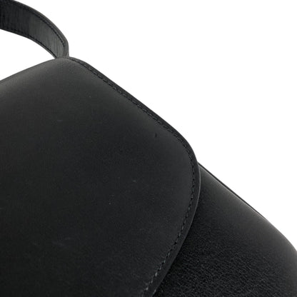 CELINE Triomphe Flap Shoulder bag Black Vintage 6t3cvm