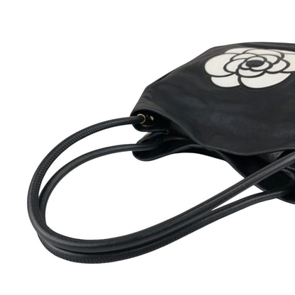 CHANEL Logo Totebag Black Vintage 3raaj5