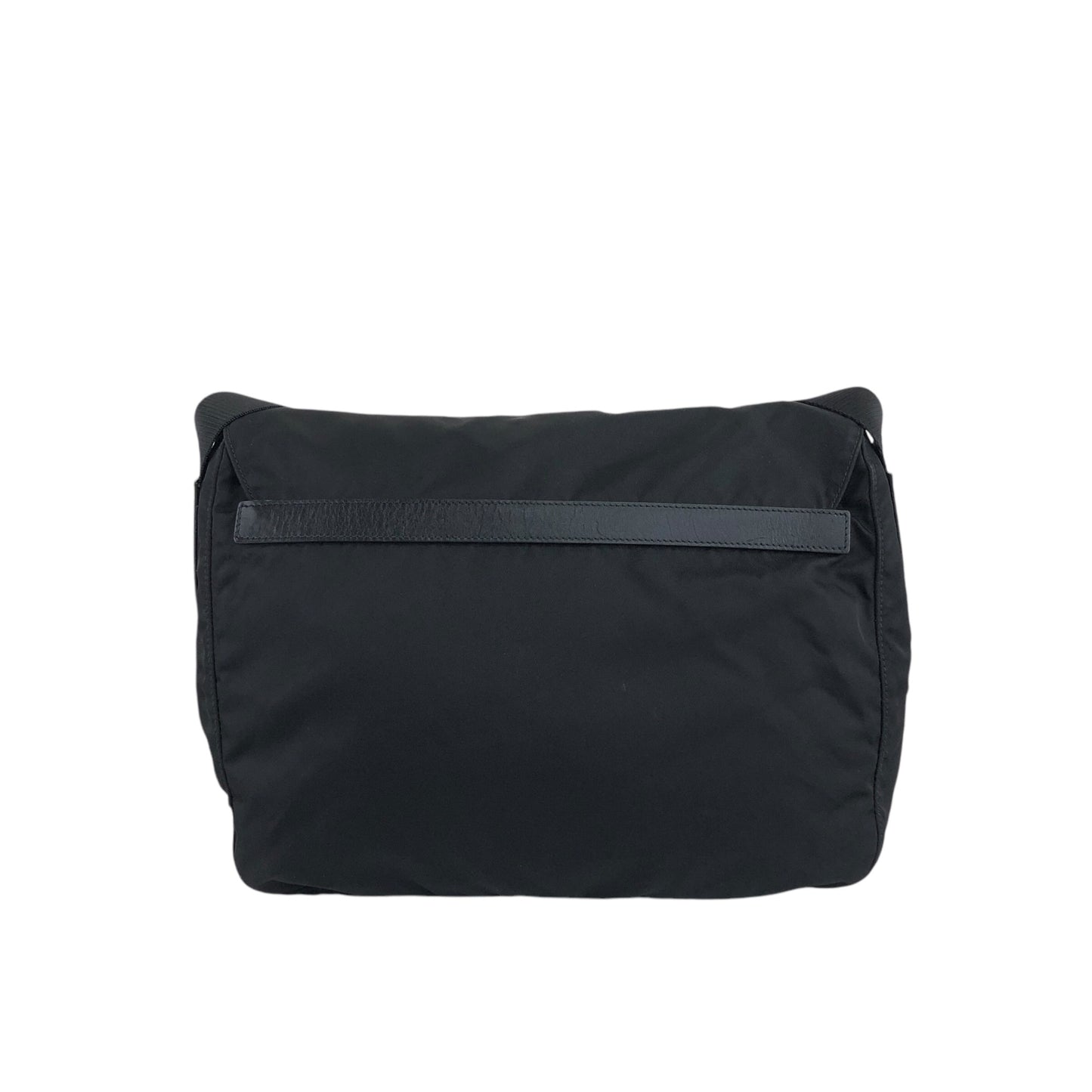 PRADA Tessuto Triangle Logo Shoulder bag Black Vintage zrh5tr