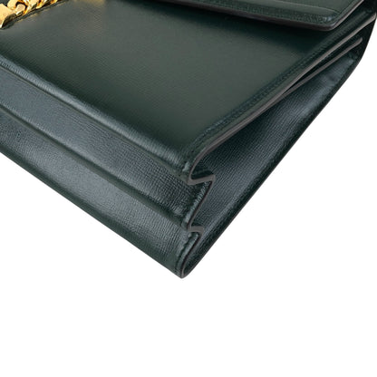 GUCCI Belt Motif Handbag Green Vintage 2vw4nm