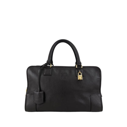 LOEWE Amazona36 Anagram Handbag Boston bag Dark Brown Vintage ihmrwb