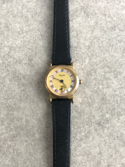 CELINE Quartz Watch Black Vintage 2vpwku