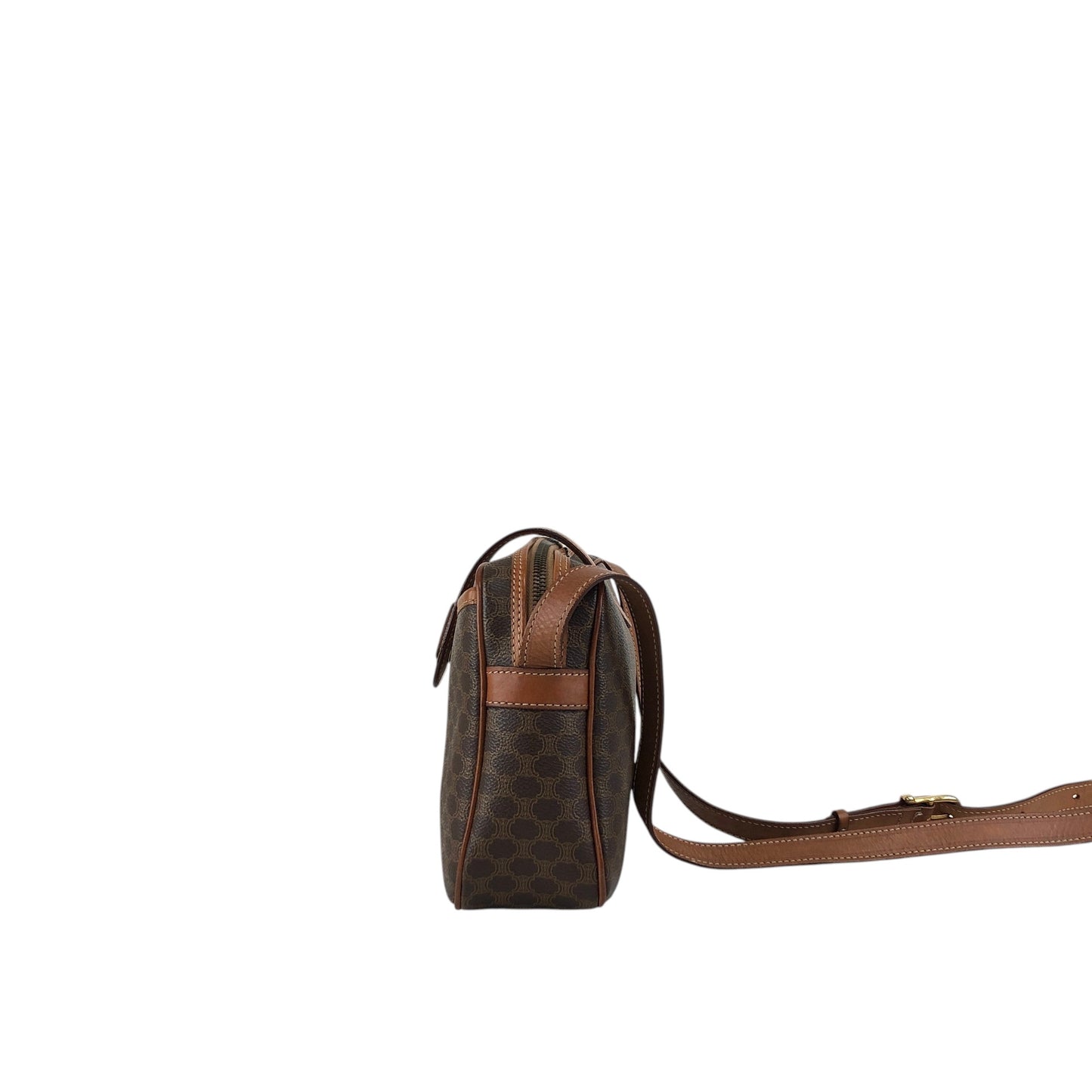 CELINE Macadam Blason Shoulder bag Brown Vintage whw3hb