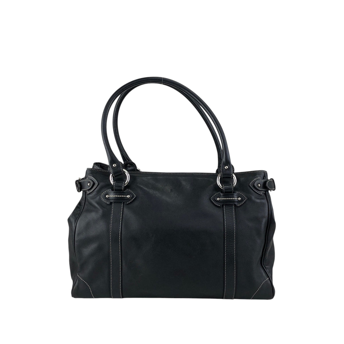 Christian Dior CD Logo Handbag Totebag Black Vintage js7hxe