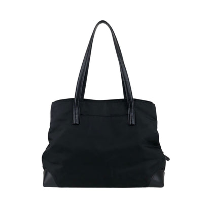 PRADA Tessuto Triangle Logo Totebag Black Vintage nz73vd