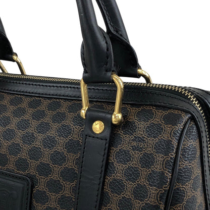 CELINE Macadam Blason Two-way Small Boston bag Shoulder bag Black Vintage 2urwut