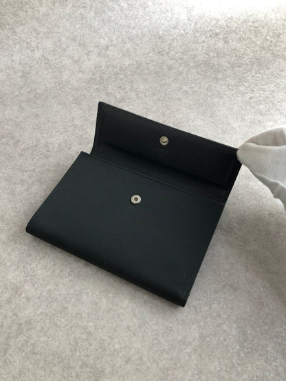 PRADA Triangle Logo Trifold Wallet Black Vintage vdir46