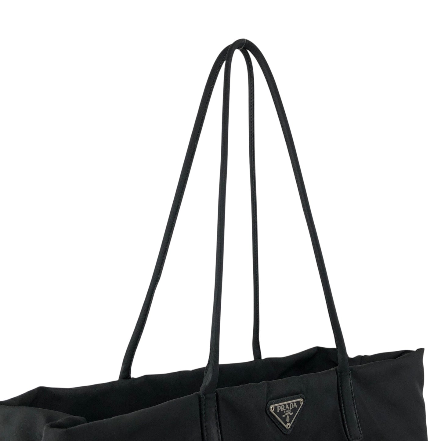 PRADA Tessuto Triangle Logo Totebag Black Vintage a5e385