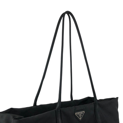 PRADA Tessuto Triangle Logo Totebag Black Vintage a5e385