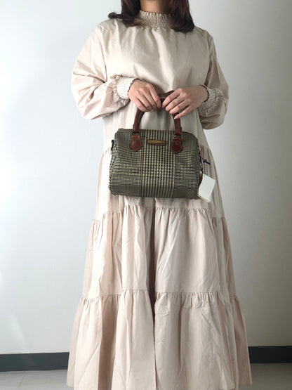 RALPH LAUREN PVC Handbag Boston bag Brown Vintage udae2k