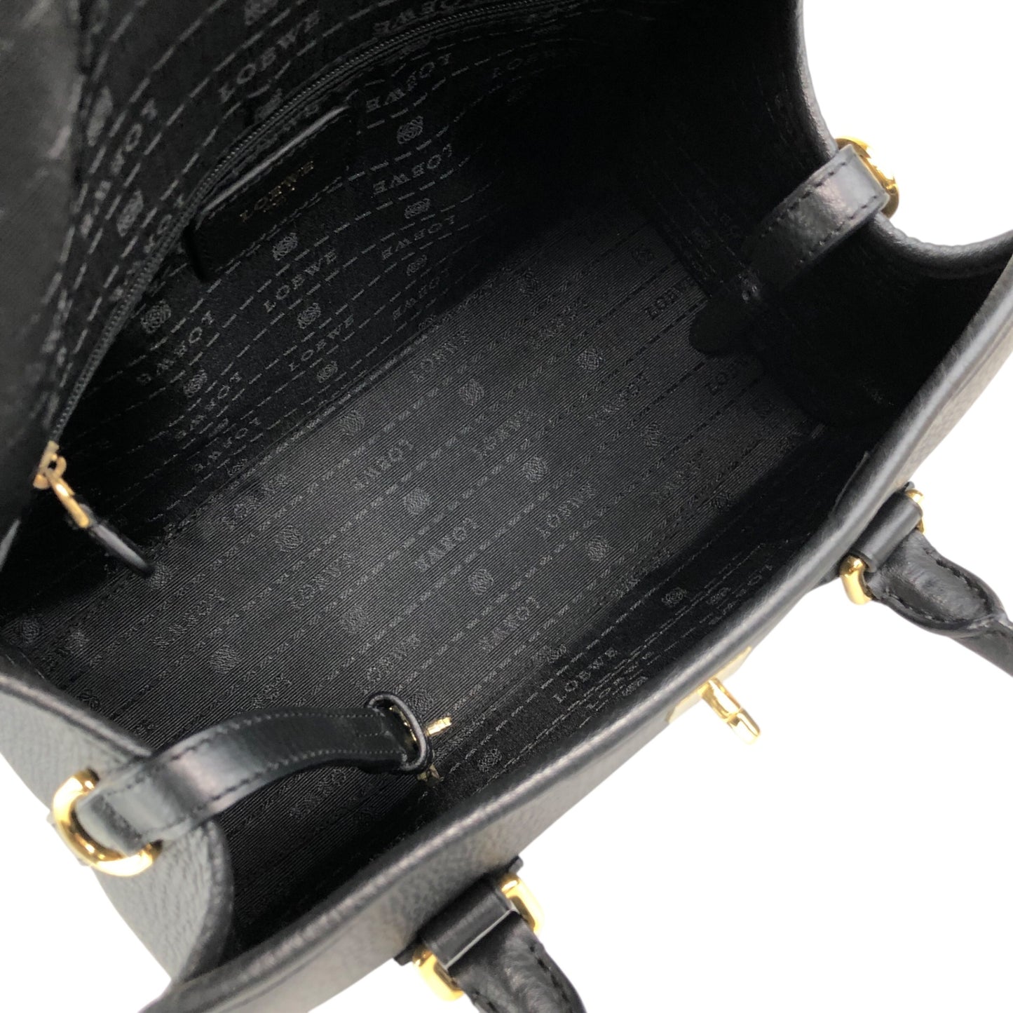 LOEWE Anagram Two-way Handbag Shoulder bag Black Vintage rz7tmx