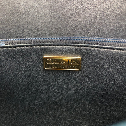 Christian Dior Logo Shoulder bag Navy Vintage xcsw4u