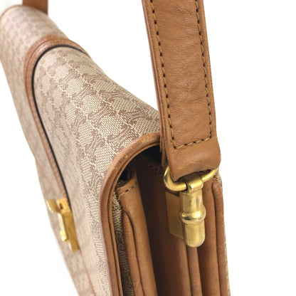 CELINE Macadam Blason Crossbody Shoulder bag Beige Vintage 3ucgmn