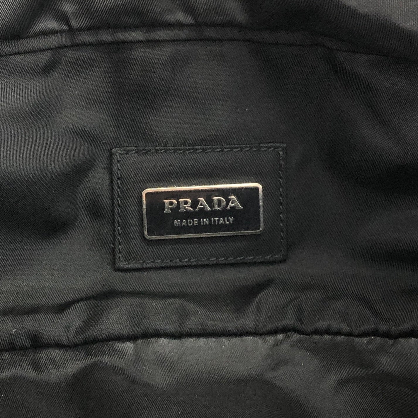 PRADA Triangle Logo Sling bag Black Vintage cxunf7