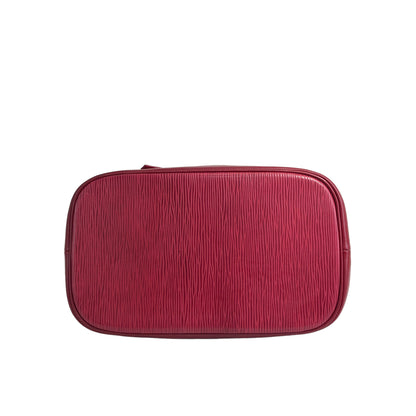 VALENTINO GARAVANI Logo Leather Drawstring Shoulder bag Red Vintage hmfhjg