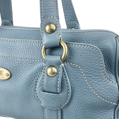 CELINE Blason Handbag Sky blue Vintage 5m2evd
