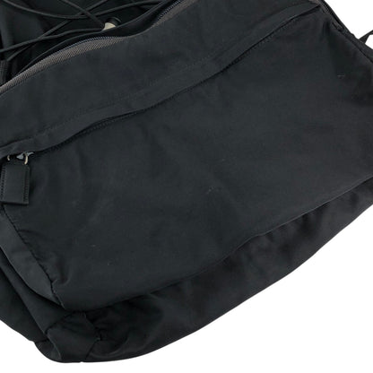 PRADA Tessuto Triangle Logo Double Pocket Backpack Black Vintage bpk4w7