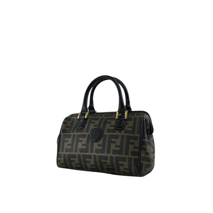 FENDI Zucca Logo Two-way Small Boston bag Shoulder bag Black Vintage v4wjj7