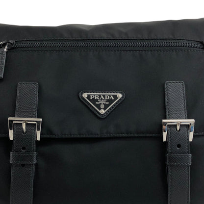 PRADA Triangle Logo Shoulder bag Black Vintage c3szxv