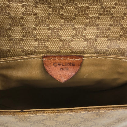 CELINE Macadam Blason Shoulder bag Beige Vintage edxz2b