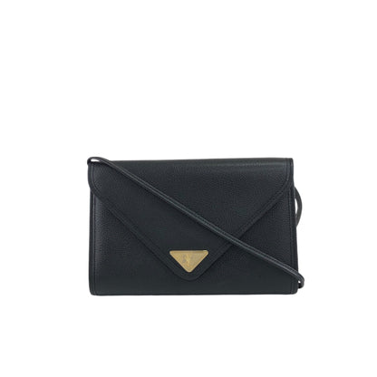 Yves Saint Laurent YSL Logo Shoulder bag Black Vintage hmype4