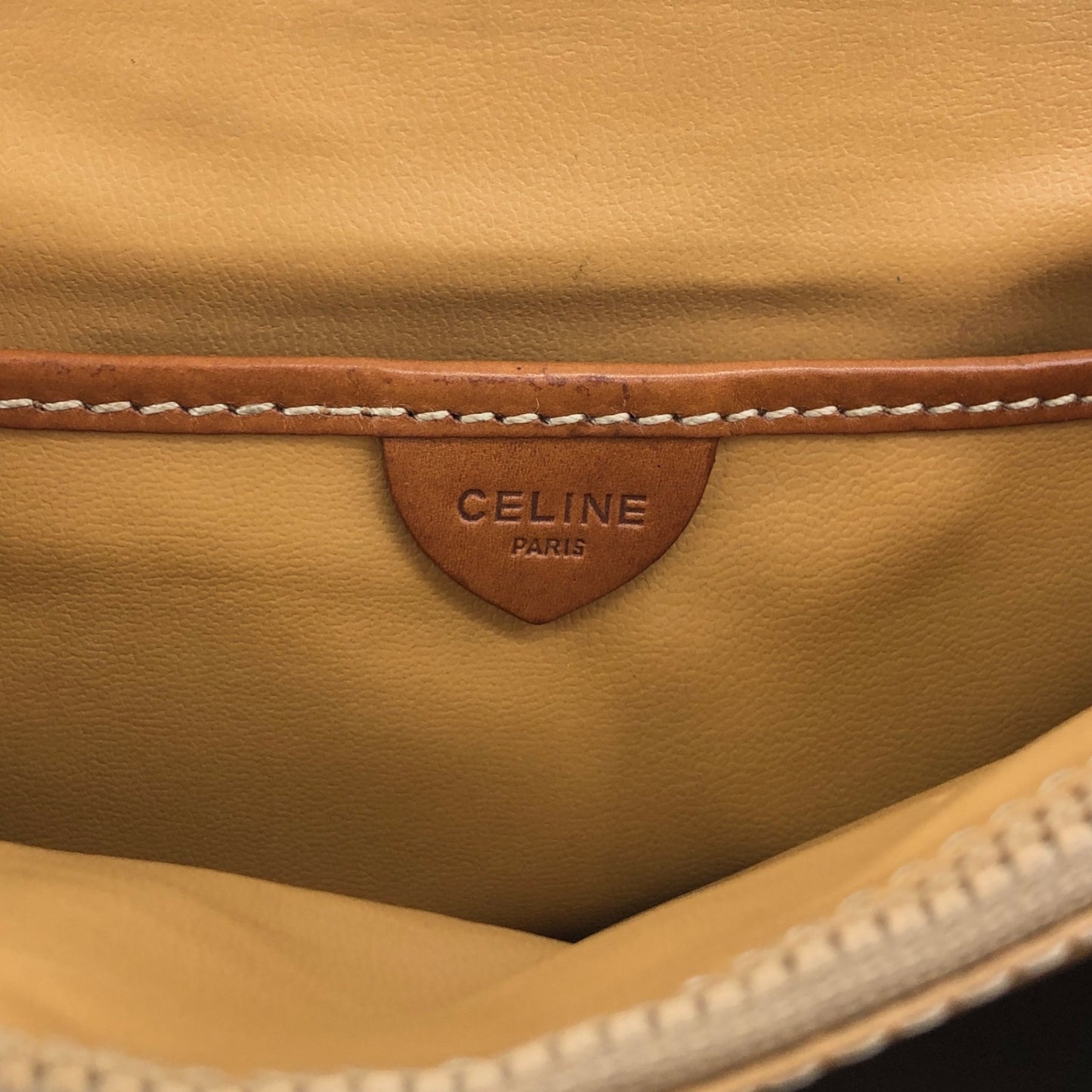 CELINE Macadam Horse Bit Shoulder bag Brown Vintage jcgk27
