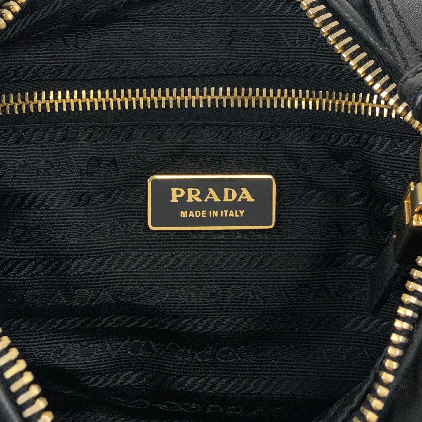 PRADA Triangle Logo Front Buckle Shoulder bag Hobobag Black Vintage kmr53p