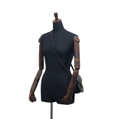 CELINE Gancini Crossbody Shoulder bag Black Vintage pdxcg6
