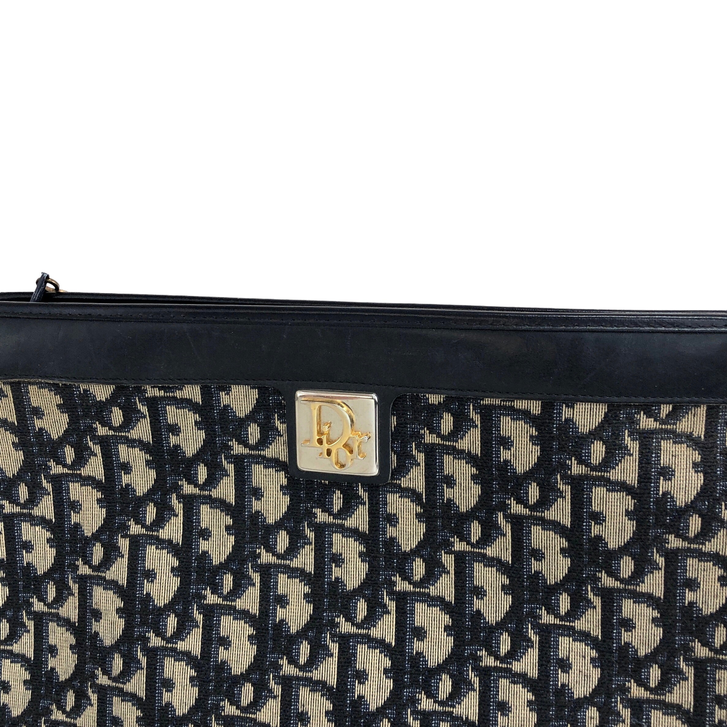 Christian Dior Trotter Jacquard Leather Shoulder bag Navy Christian Dior Trotter Jacquard Leather Shoulder bag Navy