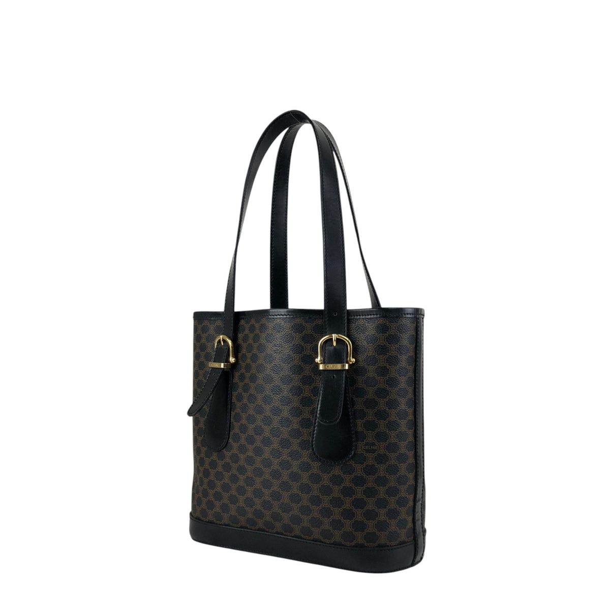 CELINE Macadam Handbag Totebag Black Vintage s5sjrk