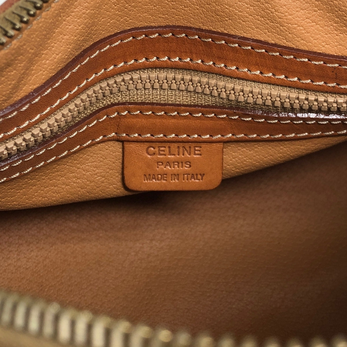 CELINE Macadam Blason Handbag Brown Vintage vph6bt