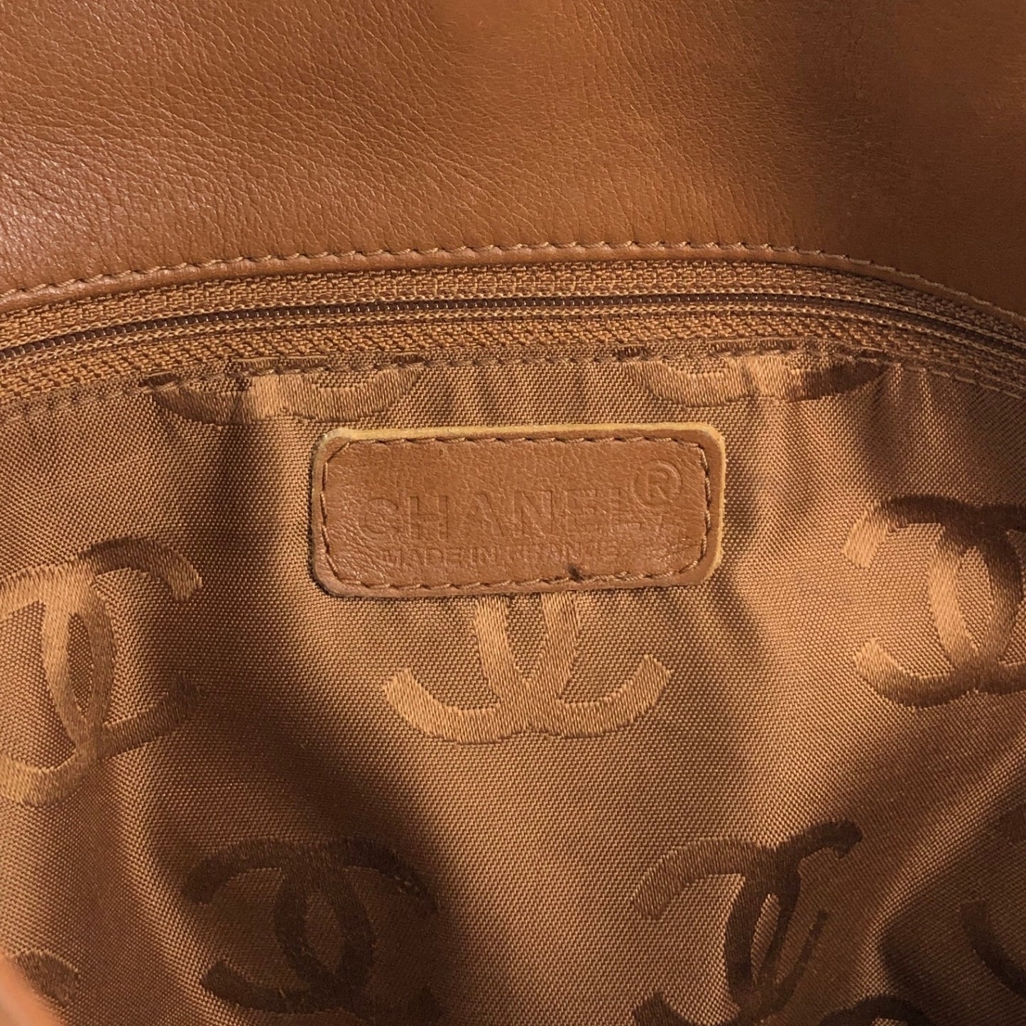 CHANEL Coco Mark Totebag Brown Vintage xu5xvk