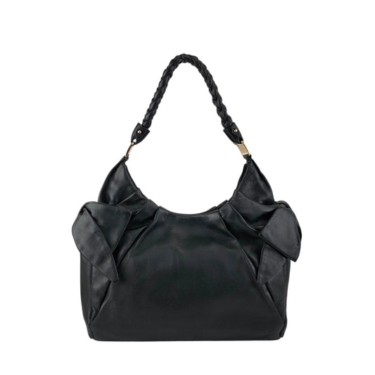 Salvatore Ferragamo Vala Ribbon Shoulder bag Hobobag Black Vintage nbxkia