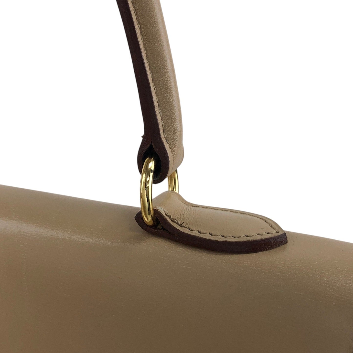 CELINE Gancini Handbag Beige Vintage fz83cr