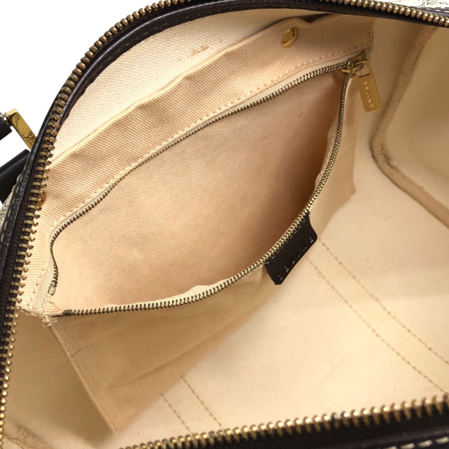CELINE Macadam Handbag Boston bag White Vintage yci5hj