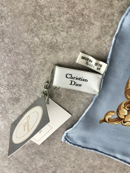 Christian Dior Scarf SkyBlue Vintage 7zebzu