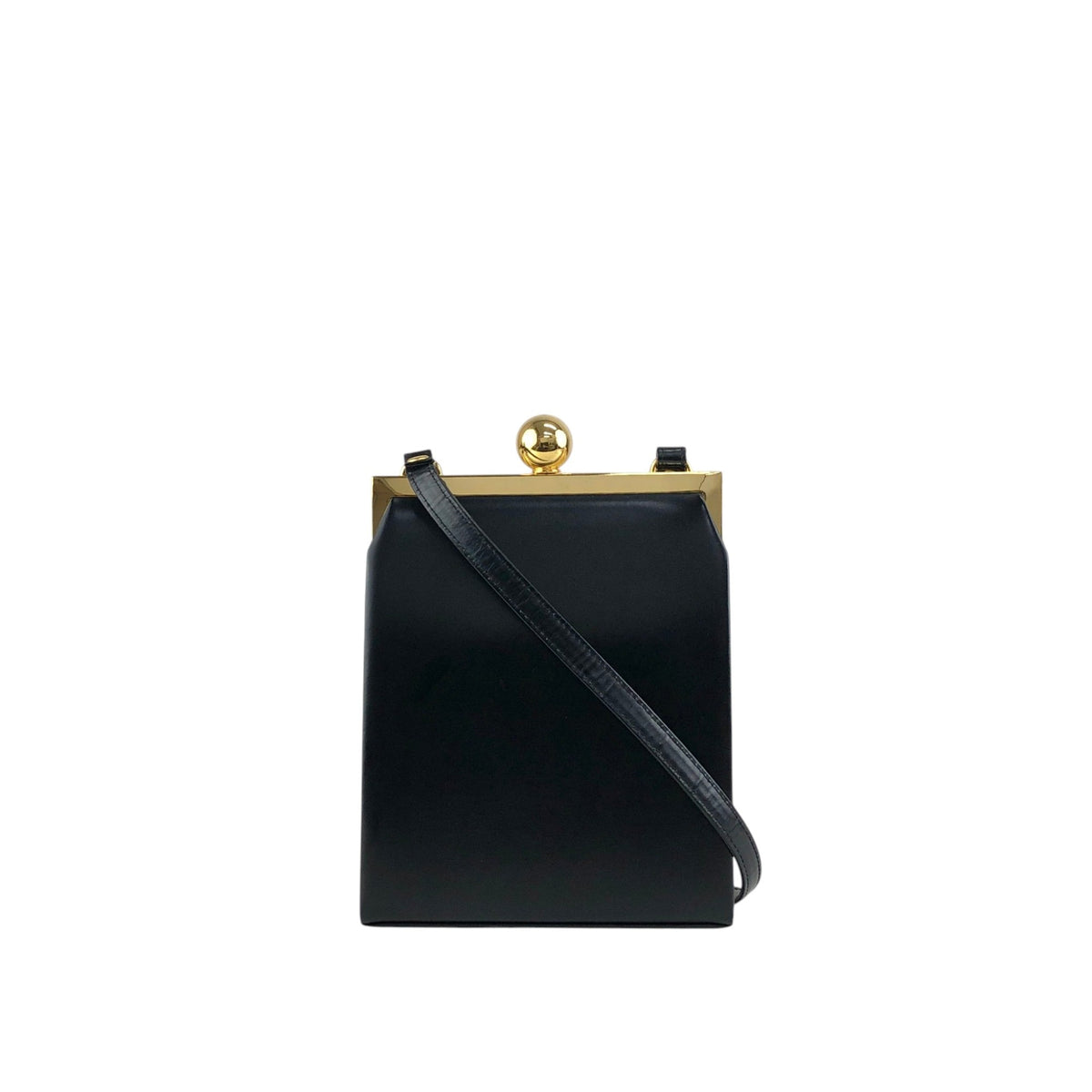 Yves Saint Laurent Metal Clasp Small Shoulder bag Black Vintage 8z366v