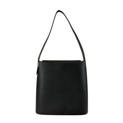 BURBERRY Logo Shoulder bag Black Vintage ikbt34