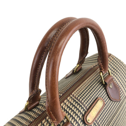 RALPH LAUREN Leather Small Boston bag Handbag Brown Vintage epcyi6