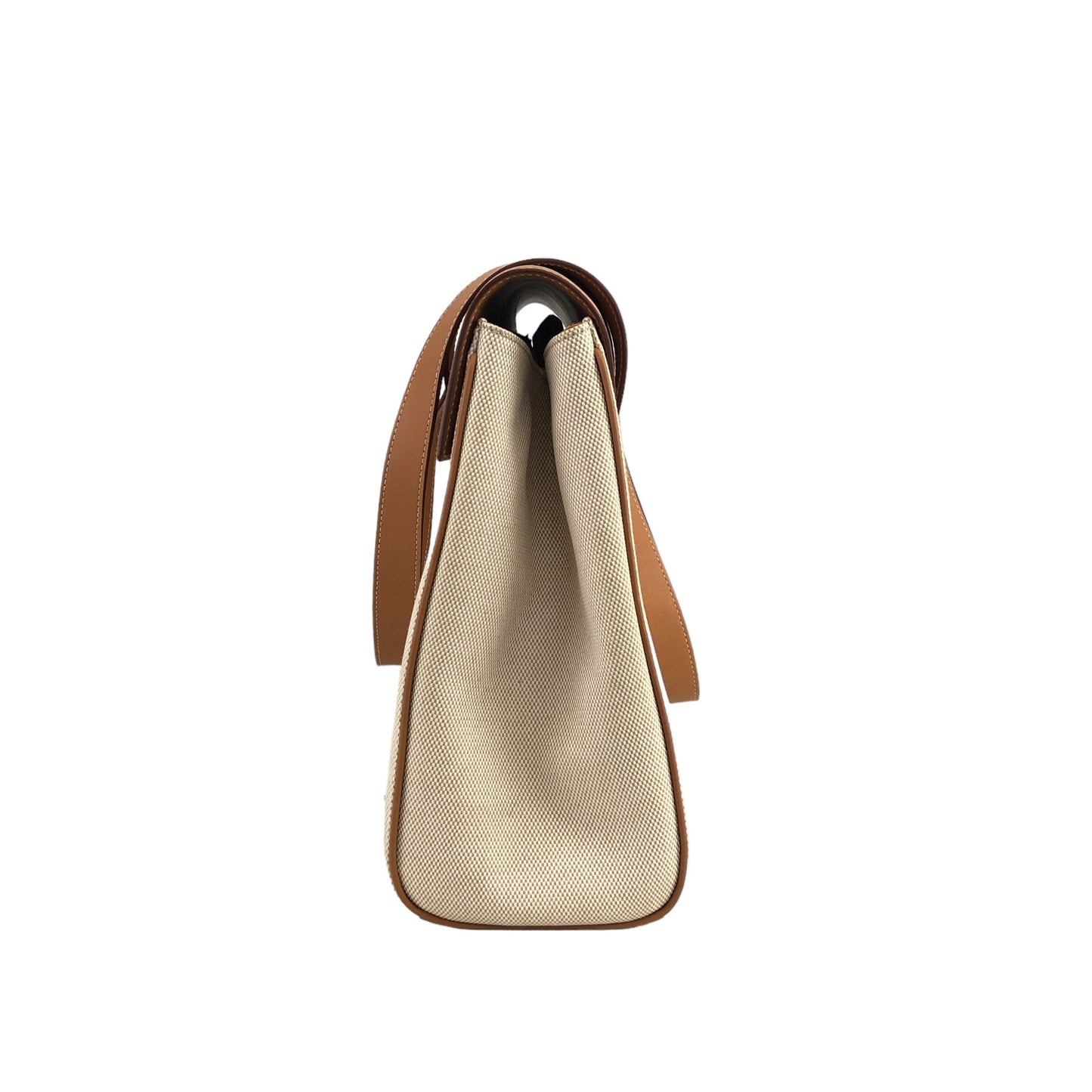 CELINE Gancini Handbag Beige×Brown Vintage hzaany