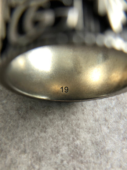 GUCCI Interlocking SILVER925 Ring Silver Vintage rntz7e