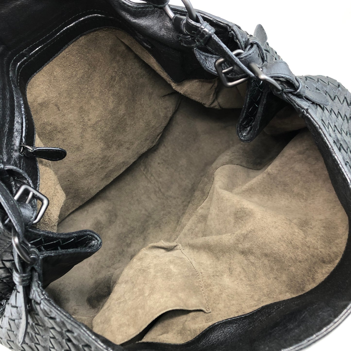 Bottega Veneta Intrecciato Shoulder bag Black Vintage 7fgs3j