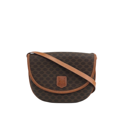 CELINE Macadam Blason Shoulder bag Brown Vintage ukvpkm