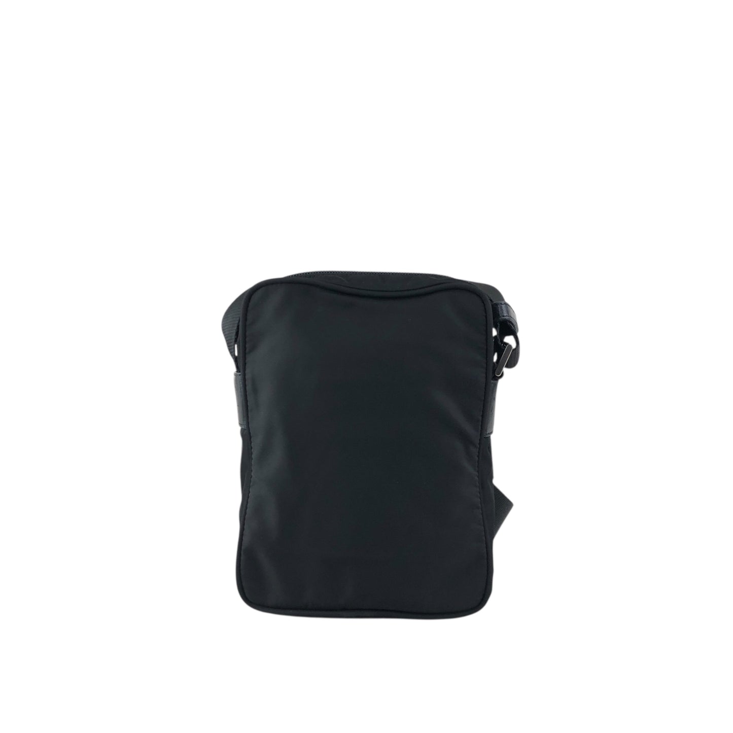 PRADA Tessuto Triangle Logo Shoulder bag Black Vintage 2ctkw3