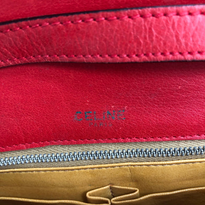 CELINE Blason Shoulder bag Red Vintage mv242g