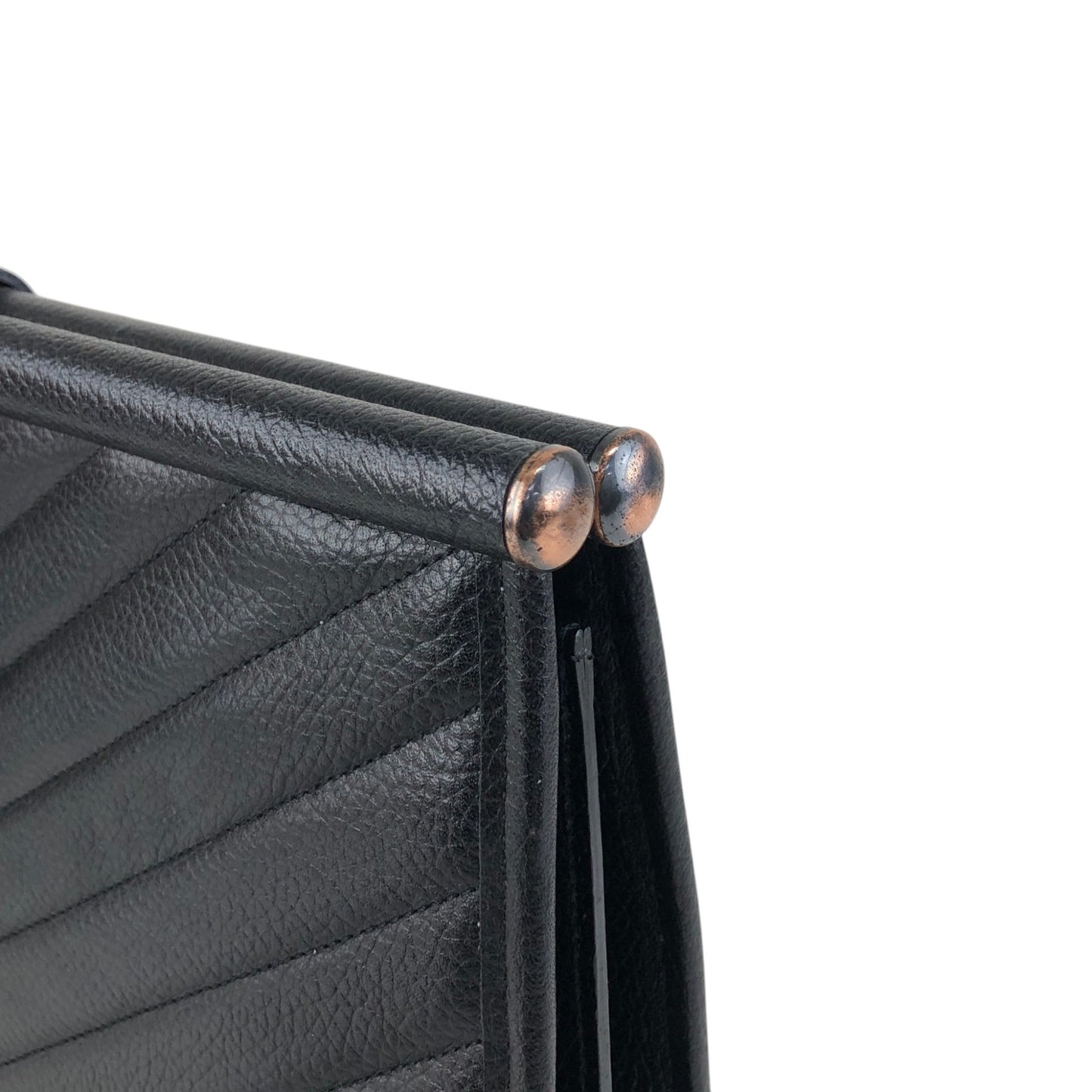 Yves Saint Laurent YSL Logo Bias Stitch Clutch bag Black Vintage hiam4r